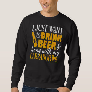 Sudadera Labrador Papá Hombres Labrador de cerveza de perro
