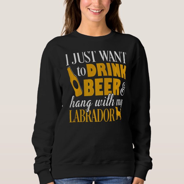 Sudadera Labrador Papá Hombres Labrador de cerveza de perro (Anverso)
