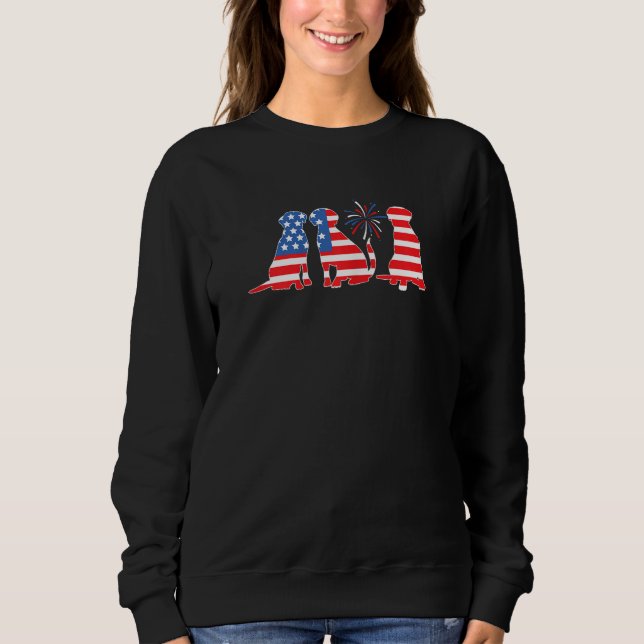 Sudadera Labrador Patriótico Negro Amarillo Chocolate Zorro (Anverso)