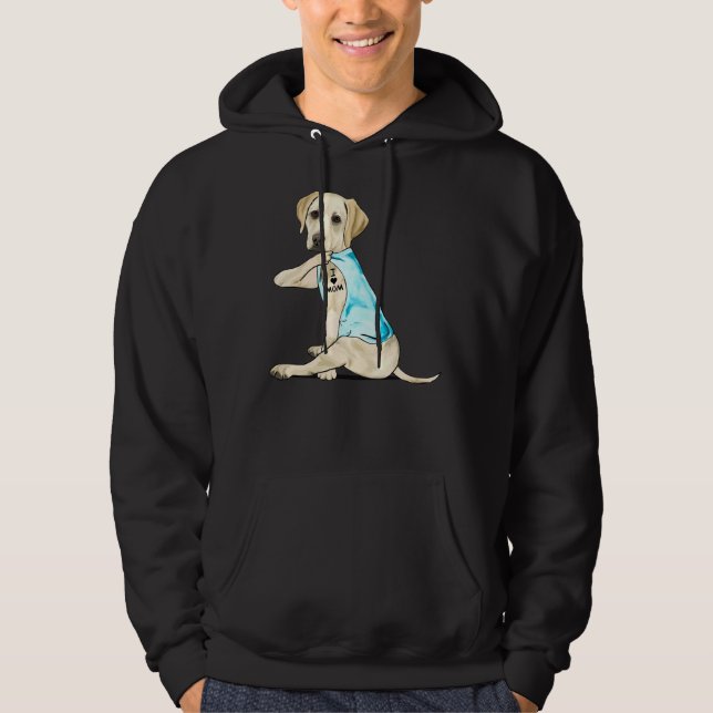 Sudadera Labrador recuperador amo a mamá Tattoos (Anverso)