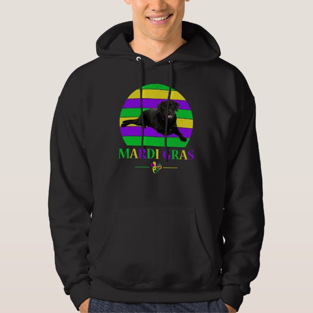Sudadera Labrador recuperador animal de perro Mardi Gras (Anverso)