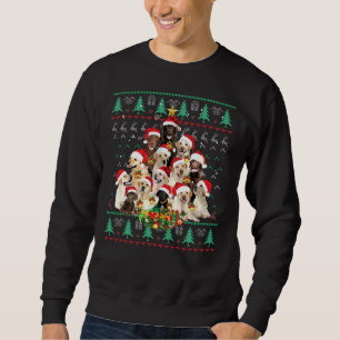 Sudadera Labrador recuperador árbol de Navidad sudadizo feo