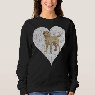 Sudadera Labrador recuperador corazón jigsaw piezas de labr