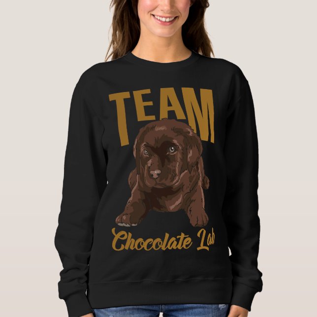 Sudadera Labrador recuperador de chocolate de equipo de lab (Anverso)