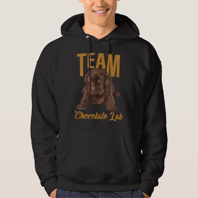 Sudadera Labrador recuperador de chocolate de equipo de lab (Anverso)