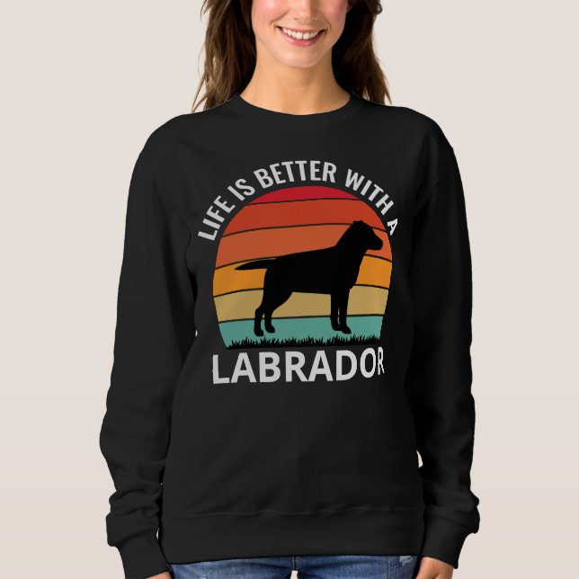 Sudadera Labrador recuperador de perros Laboratorio Retro d (Anverso)