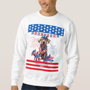 Sudadera Labrador Recuperador Feliz 4 De Julio De Independe