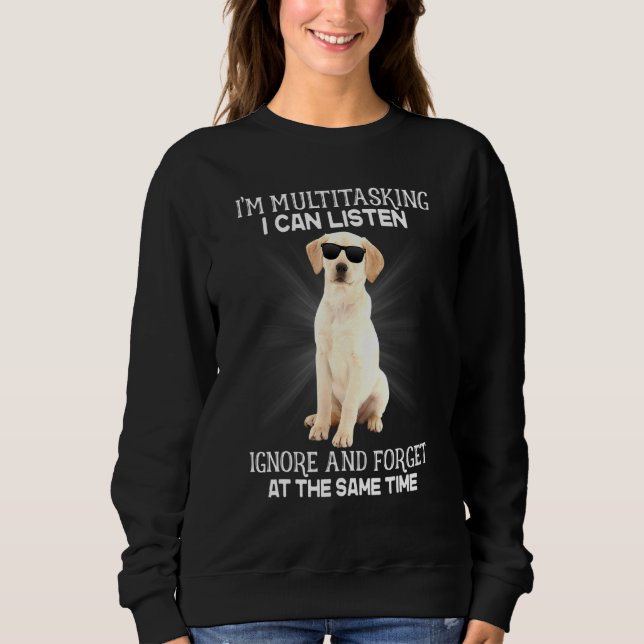 Sudadera Labrador Recuperador Im Multitarea Puedo Escuchar (Anverso)