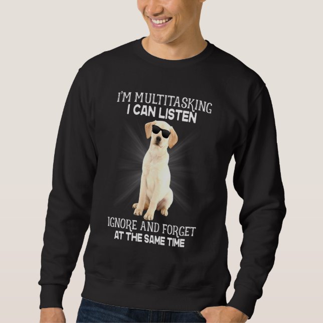 Sudadera Labrador Recuperador Im Multitarea Puedo Escuchar (Anverso)