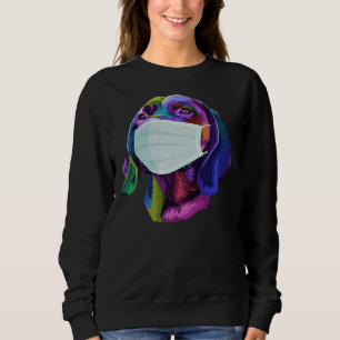 Sudadera Labrador Recuperador Máscara De Perro Colorido Usa
