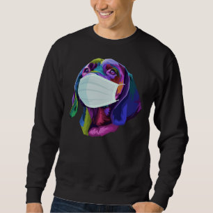Sudadera Labrador Recuperador Máscara De Perro Colorido Usa