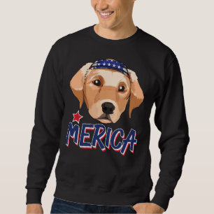 Sudadera Labrador Recuperador Merica Bandera Estadounidense