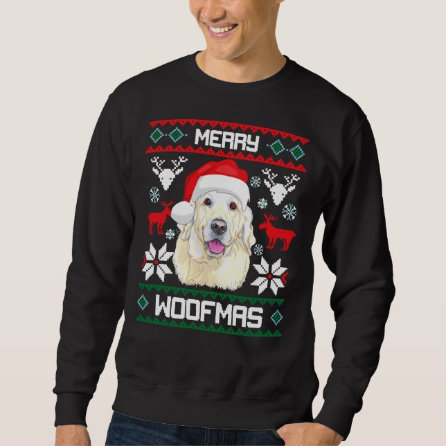 Sudadera Labrador recuperador merry Navidades de Woofmas pe (Anverso)
