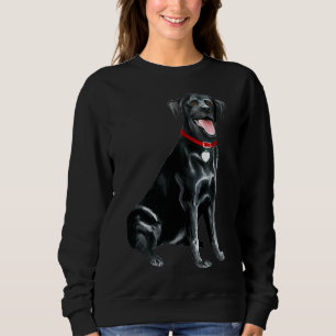 Sudadera Labrador recuperador negro riéndose