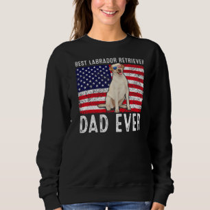Sudadera Labrador Recuperador Papá Ee. Uu. Bandera American