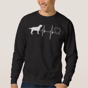 Sudadera Labrador Recuperador Perro Heartbeat Silhouette