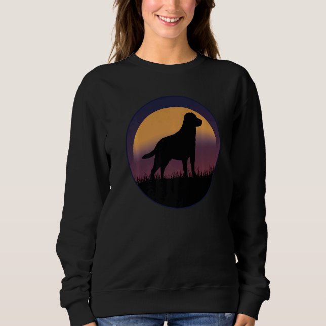 Sudadera Labrador recuperador perro retro 1 (Anverso)