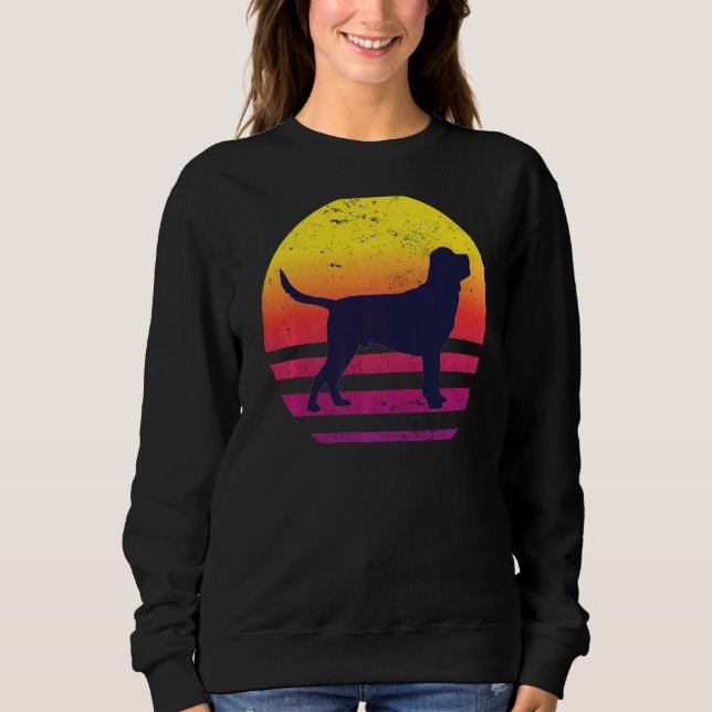 Sudadera Labrador recuperador perro retro 1 (Anverso)