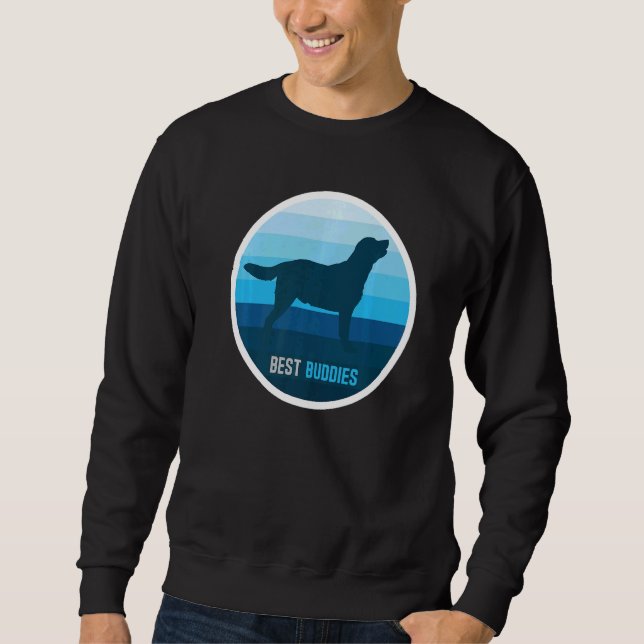 Sudadera Labrador recuperador perro retro 2 (Anverso)