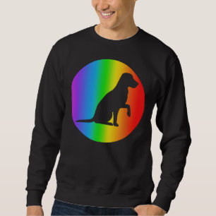 Sudadera Labrador recuperador perro silueta arco iris