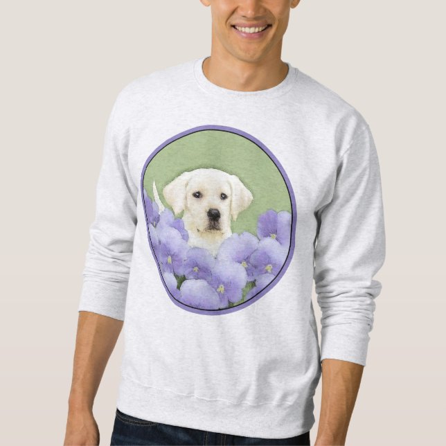 Sudadera Labrador Recuperador Pintura de Cachorro Original  (Anverso)