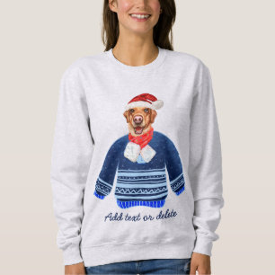 Sudadera Labrador Retriever Amarillo Perro Feo De Navidad M