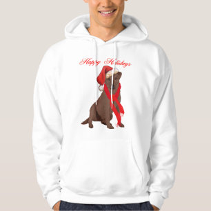 Sudadera Labrador Retriever Chocolate Navidad