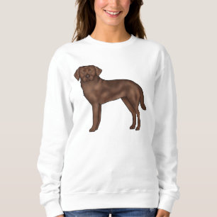 Sudadera Labrador Retriever de chocolate Perro de dibujos a