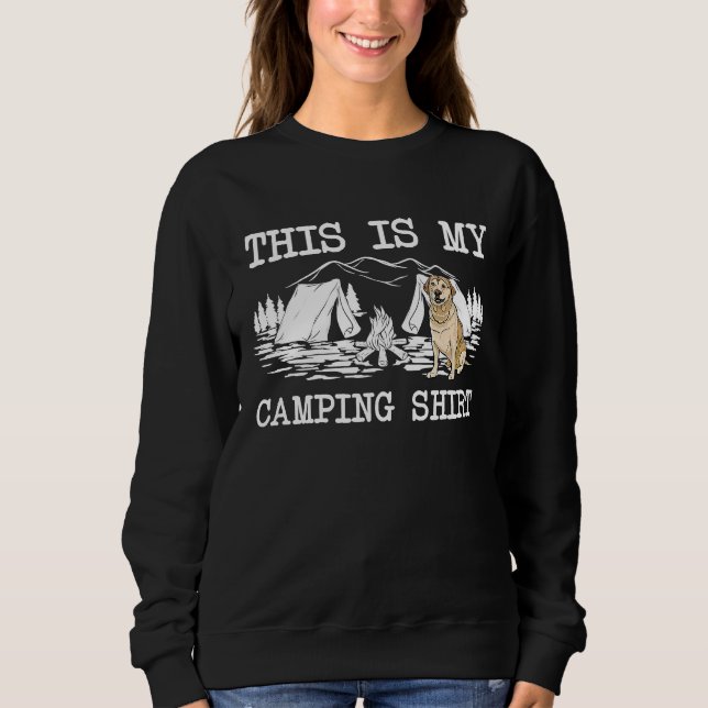 Sudadera Labrador Retriever de fogata Esto es mi camping (Anverso)