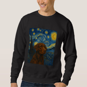 Sudadera Labrador Retriever Nocturno Artístico Perro