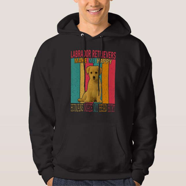 Sudadera Labradores hacen felices a los humanos hacer cabez (Anverso)