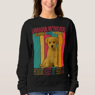 Sudadera Labradores hacen felices a los humanos hacer cabez
