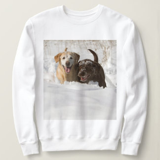 Sudadera Labradores retrieveres sonrientes en nieve