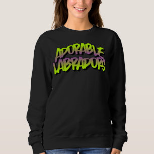 Sudadera Labradors Adorables Neon Graffiti