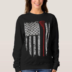 Sudadera Lacrosse Bandera Americana Hombres Regalos