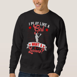 Sudadera Lacrosse Chica Que Juego Como Un Lacrosado Chica P