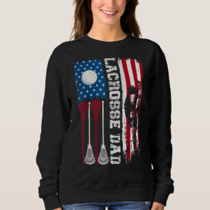 Sudadera Lacrosse Dad Sport Molesto La Bandera Estadouniden