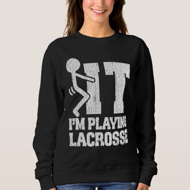 Sudadera Lacrosse Im Jugando Gráficos Para Entrenador De Ju (Anverso)