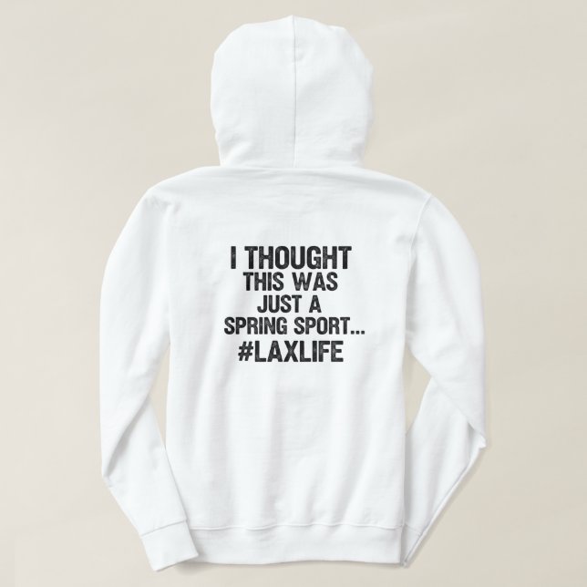 Sudadera Lacrosse LAX (Reverso del diseño)