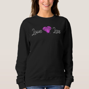 Sudadera Lacrosse Lax Love Heart Sticks Goal Ball Usa Colle