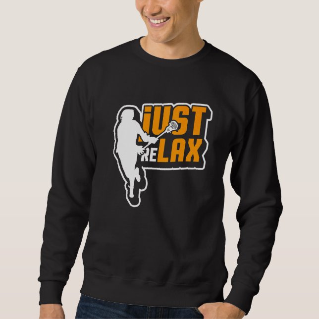 Sudadera Lacrosse Mens Lax Stick Lacrosse Player (Anverso)
