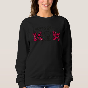 Sudadera Lacrosse Mom Leopard Print Lax Sports Cute Laxer M