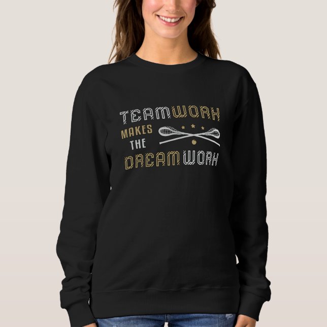 Sudadera Lacrosse Player Lax Sport Teamwork Gratis (Anverso)