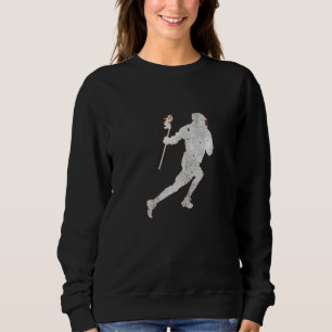 Sudadera Lacrosse Player Sports Concrete Grunge angustiado