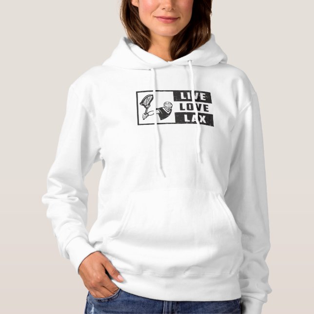 Sudadera Lacrosse Player Team Live Love Lax Funny Gift Idea (Anverso)
