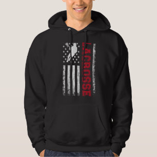 Sudadera Lacrosse Usa Flag Lax Hombres Mujeres Chicas