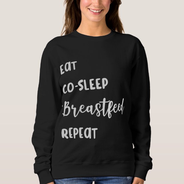 Sudadera Lactancia Comida, sueño compartido, lactancia, rep (Anverso)