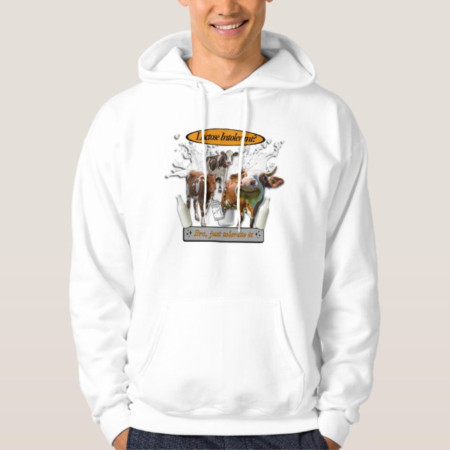 Sudadera Lactose Intolerant? Just Tolerate It meme design (Anverso)