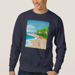 Sudadera ladie en la playa