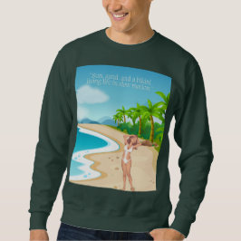 Sudadera ladie en la playa